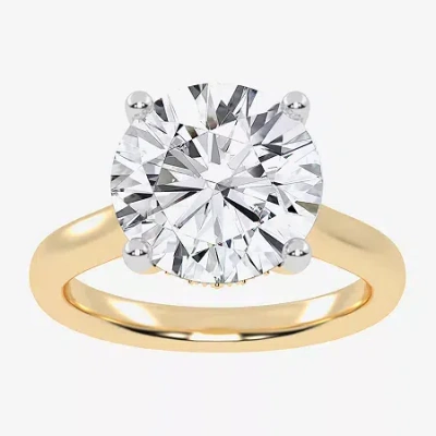 Modern Bride (g-h / Vs2-si1) Womens 4 1/5 Ct. T.w. Lab Grown White Diamond 14k Rose Gold Solitaire Engagement Rin