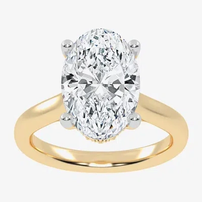 Modern Bride (g-h / Vs2-si1) Womens 4 1/5 Ct. T.w. Lab Grown White Diamond 14k Rose Gold Solitaire Engagement Rin