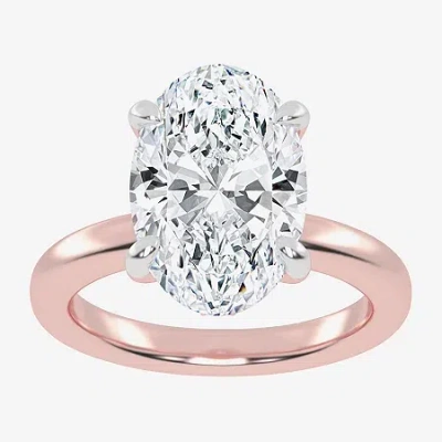 Modern Bride (g-h / Vs2-si1) Womens 4 Ct. T.w. Lab Grown White Diamond 14k Rose Gold Solitaire Engagement Ring In Pink