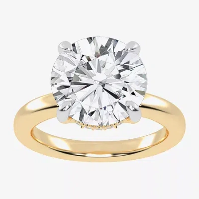 Modern Bride (g-h / Vs2-si1) Womens 4 Ct. T.w. Lab Grown White Diamond 14k Rose Gold Solitaire Engagement Ring In Yellow