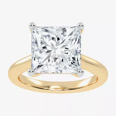 Modern Bride (g-h / Vs2-si1) Womens 4 Ct. T.w. Lab Grown White Diamond 14k Rose Gold Solitaire Engagement Ring In Yellow