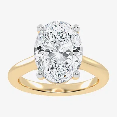 Modern Bride (g-h / Vs2-si1) Womens 4 Ct. T.w. Lab Grown White Diamond 14k Rose Gold Solitaire Engagement Ring In Yellow