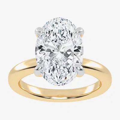 Modern Bride (g-h / Vs2-si1) Womens 4 Ct. T.w. Lab Grown White Diamond 14k Rose Gold Solitaire Engagement Ring In Yellow