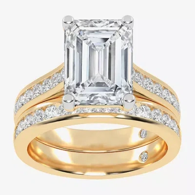 Modern Bride (g-h / Vs2-si1) Womens 4 Ct. T.w. Lab Grown White Diamond 14k White Gold Side Stone Bridal Set