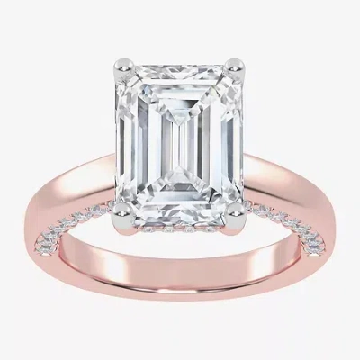 Modern Bride (g-h / Vs2-si1) Womens 5 1/2 Ct. T.w. Lab Grown White Diamond 14k Rose Gold Solitaire Engagement Rin In Pink