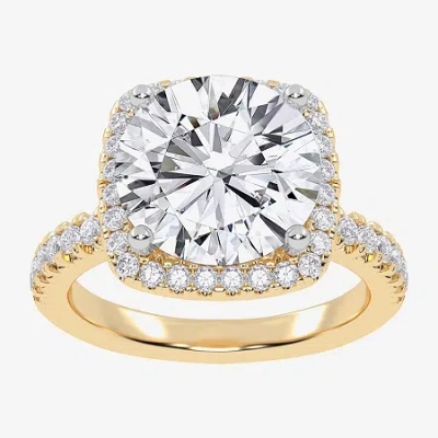 Modern Bride (g-h / Vs2-si1) Womens 5 1/2 Ct. T.w. Lab Grown White Diamond 14k White Gold Side Stone Halo Engagem