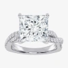 Modern Bride (g-h / Vs2-si1) Womens 5 1/3 Ct. T.w. Lab Grown White Diamond 14k Gold Side Stone Engagement Ring In White