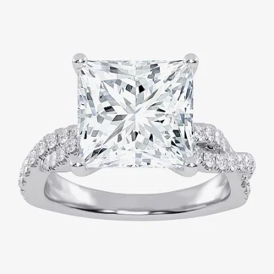 Modern Bride (g-h / Vs2-si1) Womens 5 1/3 Ct. T.w. Lab Grown White Diamond 14k Gold Side Stone Engagement Ring