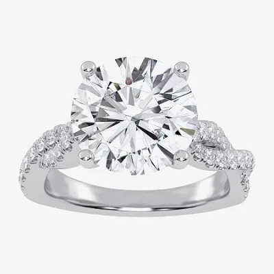 Modern Bride (g-h / Vs2-si1) Womens 5 1/3 Ct. T.w. Lab Grown White Diamond 14k Gold Side Stone Engagement Ring