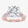 Modern Bride (g-h / Vs2-si1) Womens 5 1/3 Ct. T.w. Lab Grown White Diamond 14k Gold Side Stone Engagement Ring In Pink