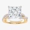 Modern Bride (g-h / Vs2-si1) Womens 5 1/3 Ct. T.w. Lab Grown White Diamond 14k Gold Side Stone Engagement Ring In Yellow