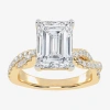 Modern Bride (g-h / Vs2-si1) Womens 5 1/3 Ct. T.w. Lab Grown White Diamond 14k Gold Side Stone Engagement Ring In Gold