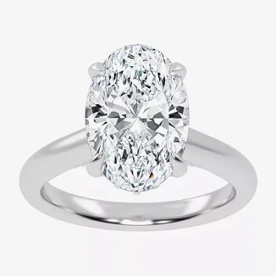 Modern Bride (g-h / Vs2-si1) Womens 5 1/3 Ct. T.w. Lab Grown White Diamond 14k Rose Gold Oval Solitaire Engagemen