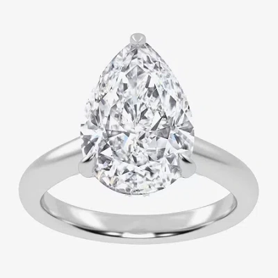 Modern Bride (g-h / Vs2-si1) Womens 5 1/3 Ct. T.w. Lab Grown White Diamond 14k Rose Gold Pear Solitaire Engagemen
