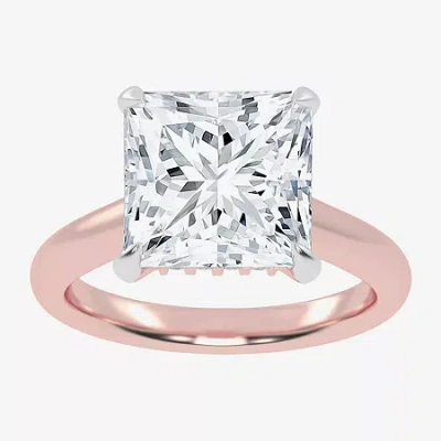 Modern Bride (g-h / Vs2-si1) Womens 5 1/3 Ct. T.w. Lab Grown White Diamond 14k Rose Gold Solitaire Engagement Rin In Pink