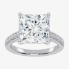Modern Bride (g-h / Vs2-si1) Womens 5 1/3 Ct. T.w. Lab Grown White Diamond 14k White Gold Side Stone Engagement R In Silver