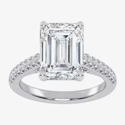 Modern Bride (g-h / Vs2-si1) Womens 5 1/3 Ct. T.w. Lab Grown White Diamond 14k White Gold Side Stone Engagement R