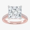 Modern Bride (g-h / Vs2-si1) Womens 5 1/3 Ct. T.w. Lab Grown White Diamond 14k White Gold Side Stone Engagement R In Pink