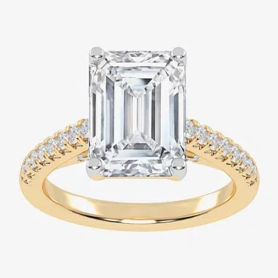 Modern Bride (g-h / Vs2-si1) Womens 5 1/3 Ct. T.w. Lab Grown White Diamond 14k White Gold Side Stone Engagement R