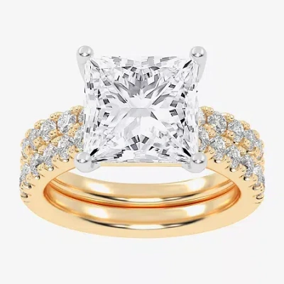 Modern Bride (g-h / Vs2-si1) Womens 5 Ct. T.w. Lab Grown White Diamond 14k Gold Bridal Set In Yellow