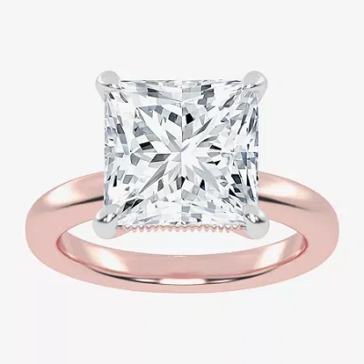 Modern Bride (g-h / Vs2-si1) Womens 5 Ct. T.w. Lab Grown White Diamond 14k Rose Gold Solitaire Engagement Ring In Pink