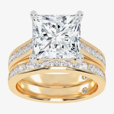 Modern Bride (g-h / Vs2-si1) Womens 5 Ct. T.w. Lab Grown White Diamond 14k White Gold Side Stone Bridal Set