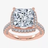 Modern Bride (g-h / Vs2-si1) Womens 5 Ct. T.w. Lab Grown White Diamond 14k White Gold Side Stone Halo Engagement  In Pink
