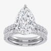 Modern Bride (g-h / Vs2-si1) Womens 6 Ct. T.w. Lab Grown White Diamond 14k White Gold Side Stone Bridal Set In White