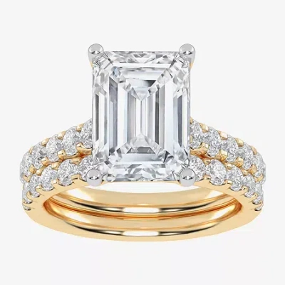 Modern Bride (g-h / Vs2-si1) Womens 6 Ct. T.w. Lab Grown White Diamond 14k White Gold Side Stone Bridal Set