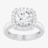 Modern Bride (g-h/si1-si2) Womens 3 1/2 Ct. T.w Lab Grown White Diamond 10k Gold Cushion Halo Engagement Ring In White