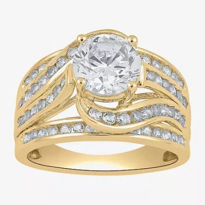 Modern Bride (g / I1) Womens 1 1/2 Ct. T.w. Lab Grown White Diamond 10k Gold Round Engagement Ring