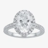 Modern Bride (g / I1) Womens 2 1/2 Ct. T.w. Lab Grown White Diamond 10k White Gold Oval Halo Engagement Ring In White