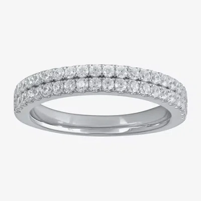 Modern Bride (g / I1) Womens 5/8 Ct. T.w. Lab Grown White Diamond 10k White Gold Anniversary Wedding Band In Metallic