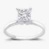 Modern Bride (g / Si1-si2) Womens 1 Ct. Lab Grown White Diamond 14k White Gold Solitaire Engagement Ring In White