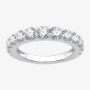 Modern Bride (g / Si1-si2) Womens 2 Ct. T.w. Lab Grown White Diamond 10k White Gold Wedding Band In White