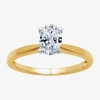Modern Bride (g / Si1-si2) Womens 3/4 Ct. Lab Grown White Diamond 10k White Gold Oval Solitaire Engagement Ring In Yellow