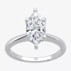 Modern Bride (g / Si2) Womens 2 Ct. Lab-grown White Diamond 14k Gold Marquise Solitaire Engagement Ring In White
