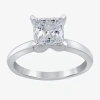Modern Bride (g / Si2) Womens 2 Ct. Lab-grown White Diamond 14k Gold Princess-cut Solitaire Engagement Ring In White