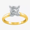 Modern Bride (g / Si2) Womens 2 Ct. Lab-grown White Diamond 14k Gold Princess-cut Solitaire Engagement Ring In Gold
