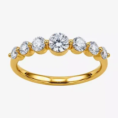 Modern Bride (g / Si2) Womens 2mm 1 Ct. T.w. Lab Grown White Diamond 10k Gold Anniversary Band