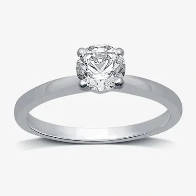 Modern Bride (g / Si2) Womens 3/4 Ct. Lab-grown White Diamond 10k Gold Or 14k Gold Round Solitaire Engagement Rin In Metallic