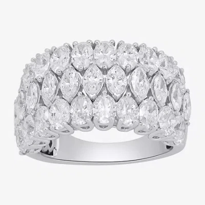 Modern Bride (g / Si2) Womens 4 Ct. T.w. Lab Grown White Diamond 10k White Gold Anniversary Band In Metallic