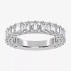Modern Bride (g / Vs2-si1) Womens 3.5mm 2 Ct. T.w. Lab Grown White Diamond 14k White Gold Wedding Band In Silver