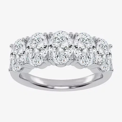 Modern Bride (g / Vs2-si2) Womens 2 1/2 Ct. T.w. Lab Grown White Diamond 14k White Gold 5-stone Anniversary Band