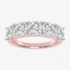 Modern Bride (g / Vs2-si2) Womens 2 1/2 Ct. T.w. Lab Grown White Diamond 14k White Gold 5-stone Anniversary Band In Pink