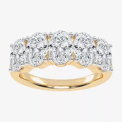 Modern Bride (g / Vs2-si2) Womens 2 1/2 Ct. T.w. Lab Grown White Diamond 14k White Gold 5-stone Anniversary Band