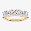 Modern Bride (g / Vs2-si2) Womens 2 1/2 Ct. T.w. Lab Grown White Diamond 14k White Gold 5-stone Anniversary Band In Gold