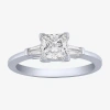Modern Bride (g / Vs2) Womens 1 1/10 Ct. T.w. Lab Grown White Diamond 10k White Gold Engagement Ring In White