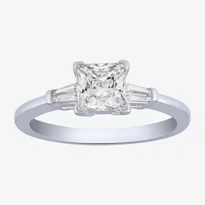 Modern Bride (g / Vs2) Womens 1 1/10 Ct. T.w. Lab Grown White Diamond 10k White Gold Engagement Ring