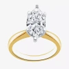 Modern Bride (g / Vs2) Womens 3 Ct. Lab-grown White Diamond 14k Gold Marquise Solitaire Engagement Ring In Yellow